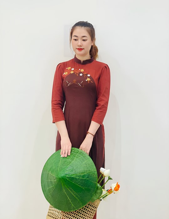 Áo Dài Linen Thêu
