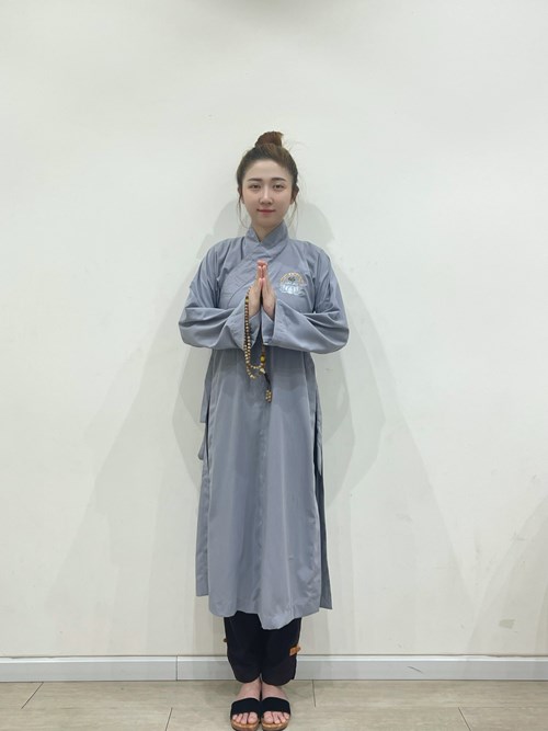 Áo Tràng Kate Hoa Sen