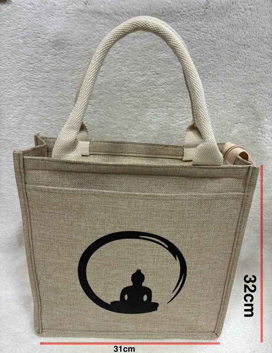 Túi xách Canvas 2 ngăn họa tiết thiền 
