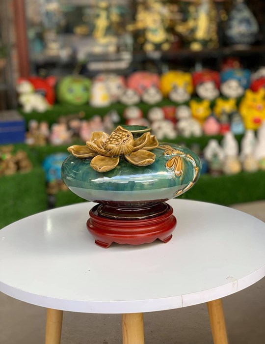 Bình Hút Lộc Đắp Sen