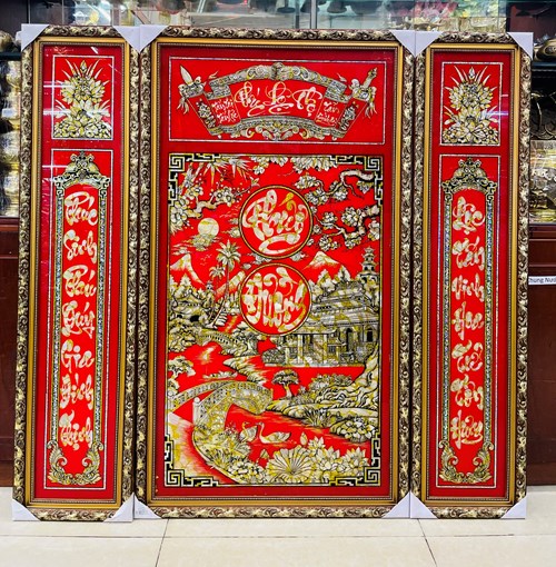 bộ cửu huyền xà cừ 96*122 cảnh 