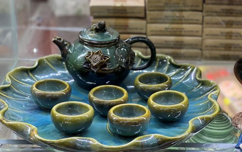 bộ đắp sen khay lá sen