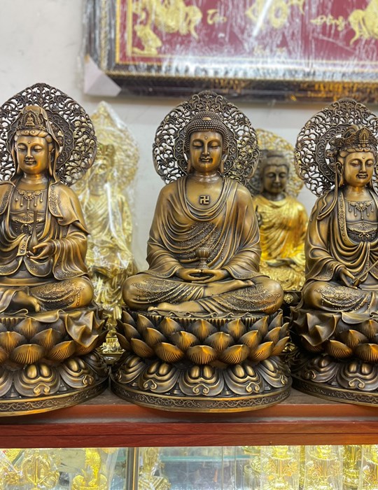 BỘ TAM THẾ PHẬT 48CM