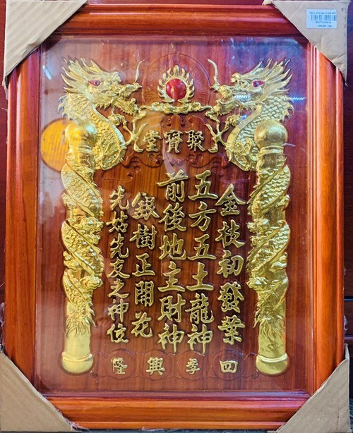 Bv Tài Địa Gỗ Hương Có Kính 39*49