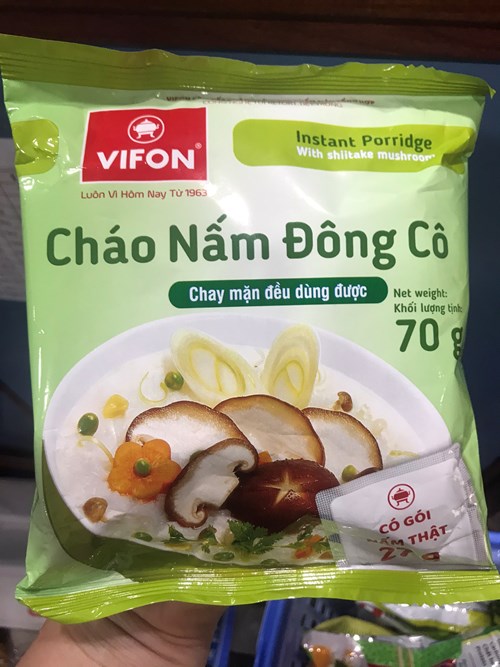 Cháo nấm đông cô