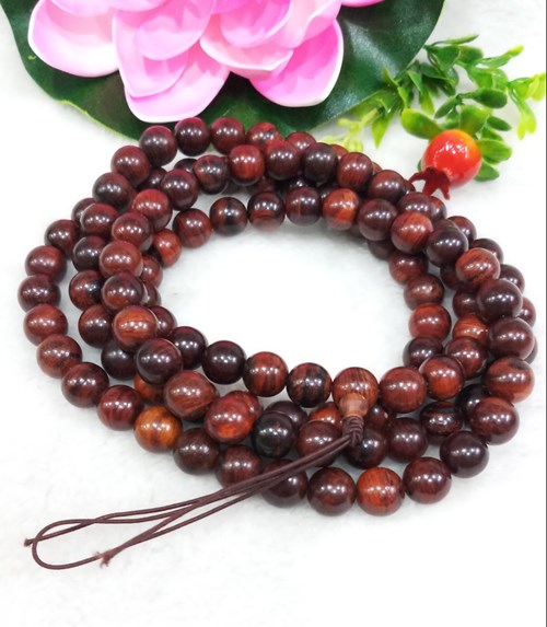 CHUỖI 108 HẠT GỖ SƯA ĐỎ 12LI