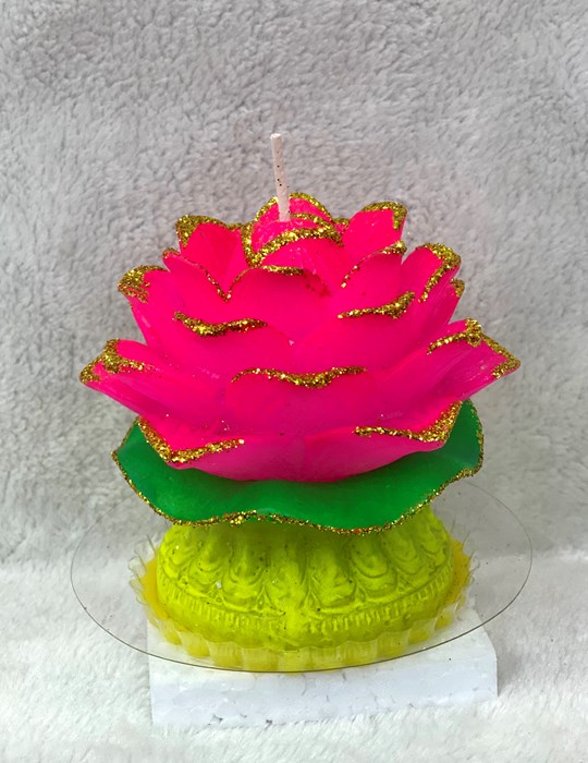 Đèn cầy sen cao 63