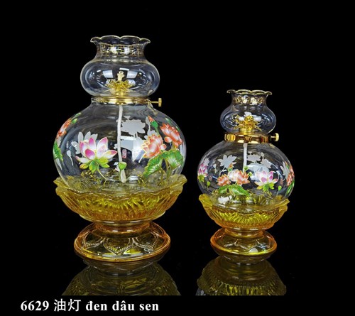 Đèn dầu sen lớn 6629
