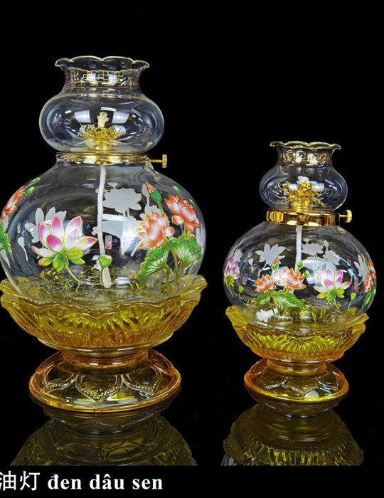 Đèn dầu sen nhỏ 6629