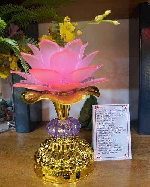 Đèn sen niệm Phật S013-S012 - 60 bài