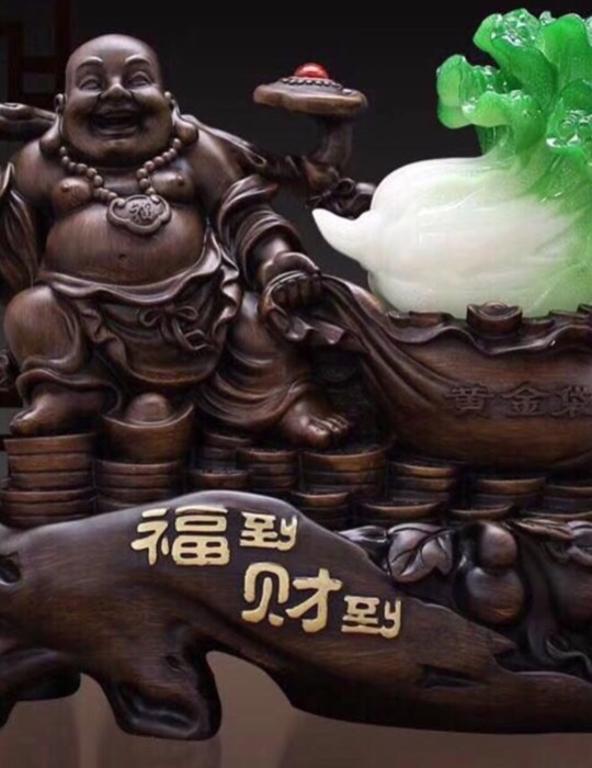 Di Lặc Kéo Bắp Cải Xanh