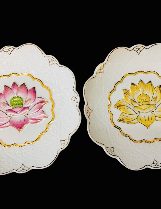 Dĩa bạch ngọc 1618 7in