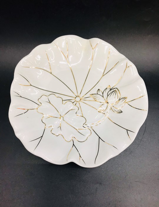 Dĩa Bạch Ngọc Sóng 8in