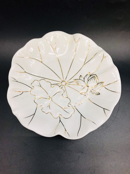 Dĩa Bạch Ngọc Sóng 9in