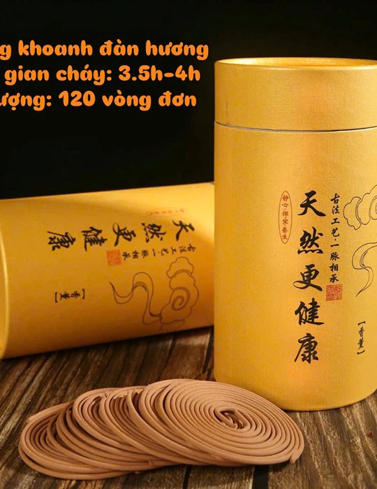 Khoanh đàn hương 3,5h-4h - 120 vòng