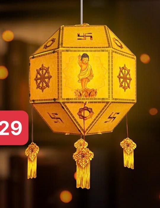 lồng đèn bát giác LD29 vàng