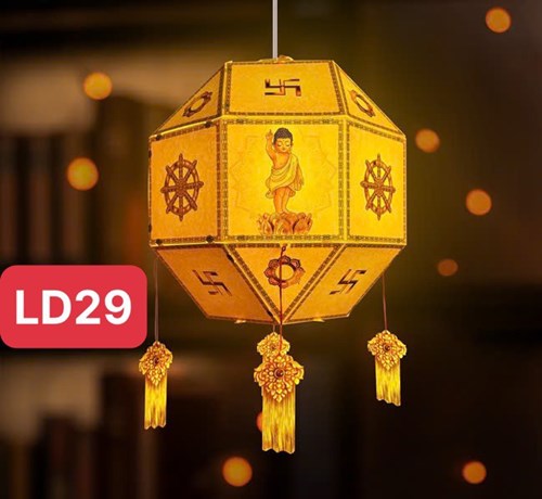 lồng đèn bát giác LD29 vàng