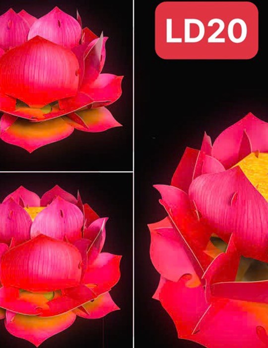 lồng đèn hoa sen lớn LD20 hồng