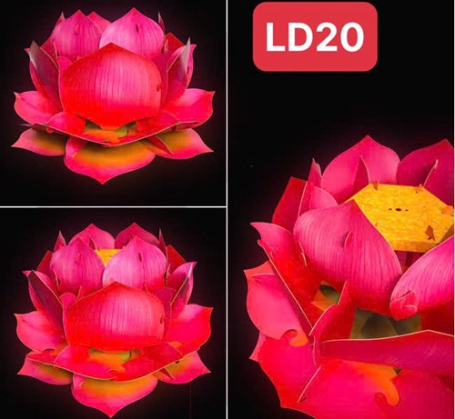 lồng đèn hoa sen lớn LD20 hồng