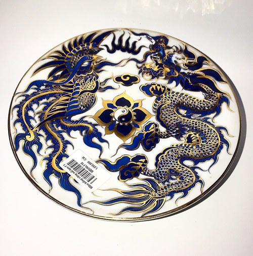 Mâm Bồng Vàng Nổi Lam F24