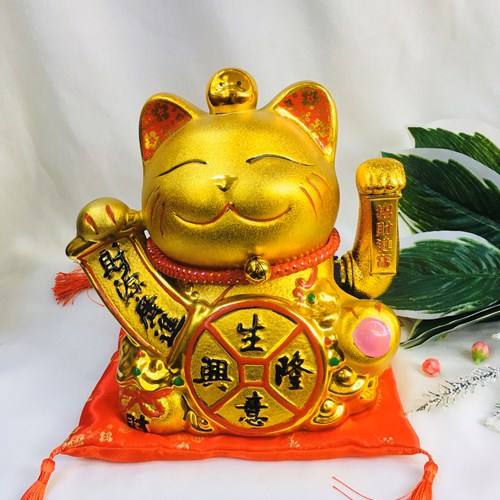Mèo ngoắc tay vàng 10in