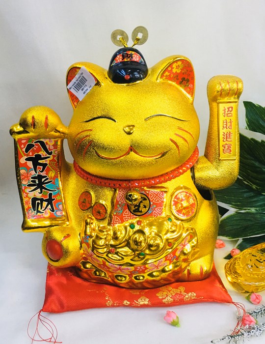 Mèo ngoắc tay vàng 12in