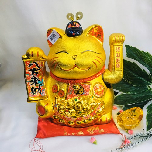 Mèo ngoắc tay vàng 12in
