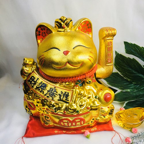 Mèo ngoắc tay vàng 14in