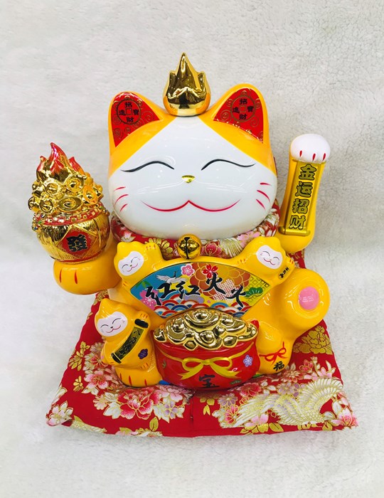 mèo sành 20014-2 vàng