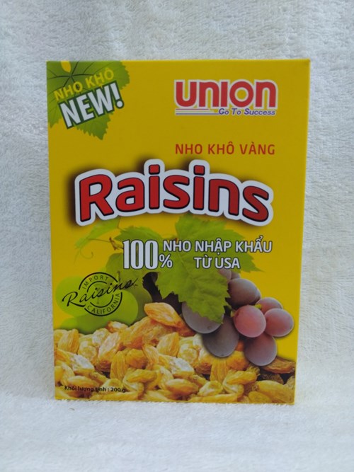 Nho khô vàng
