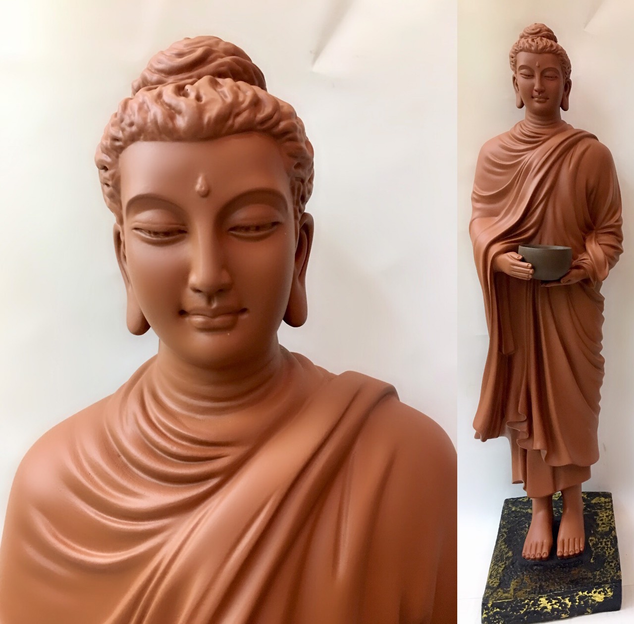 Phật trì bát đứng 60cm