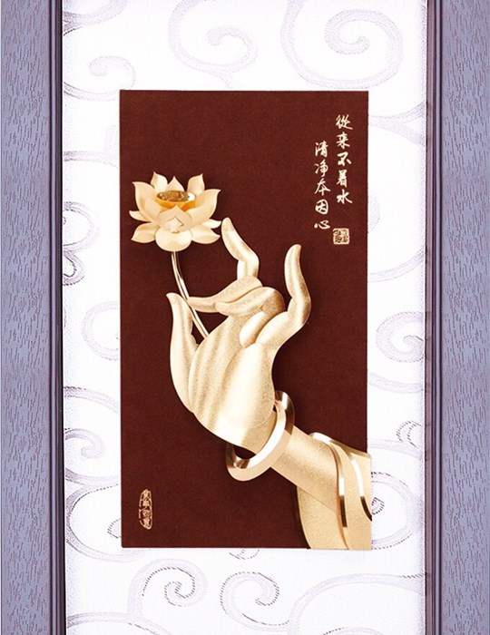 Phật Thủ Liên Hoa Dát Vàng FS3965-02 (Phải)