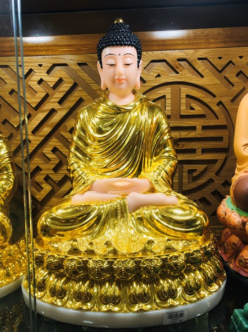 Phật tổ đá vàng 19in ms04