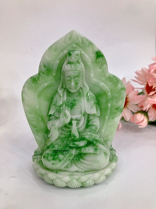 Quan âm 2 mặt lớn xanh