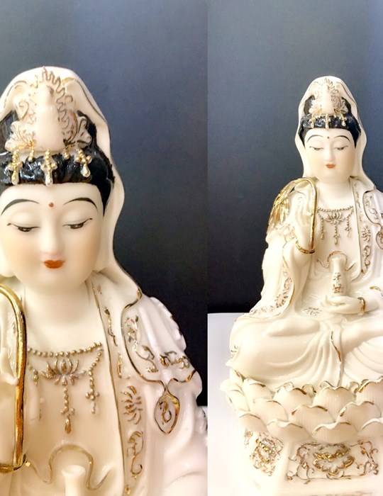 Quan Âm Lục Giác Sen Trắng 16inch