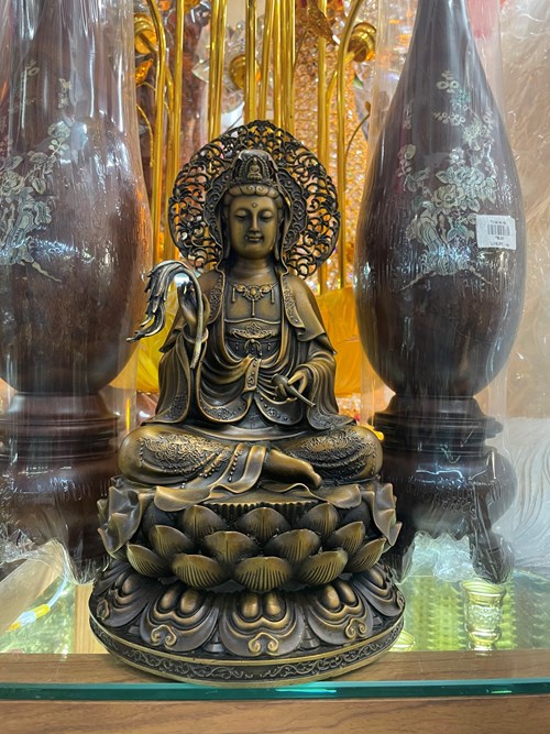QUAN ÂM NGỒI NÂU 38CM