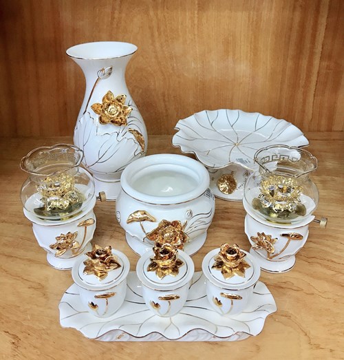 Set Mẫu Bạch Ngọc Bông Nổi