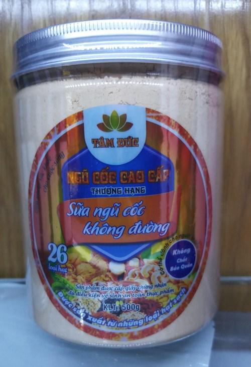 Bột sữa ngũ cốc không đường Tâm Đức 500g