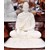 Bổn Sư Ngồi Đế Cỏ 45cm màu trắng áo kín