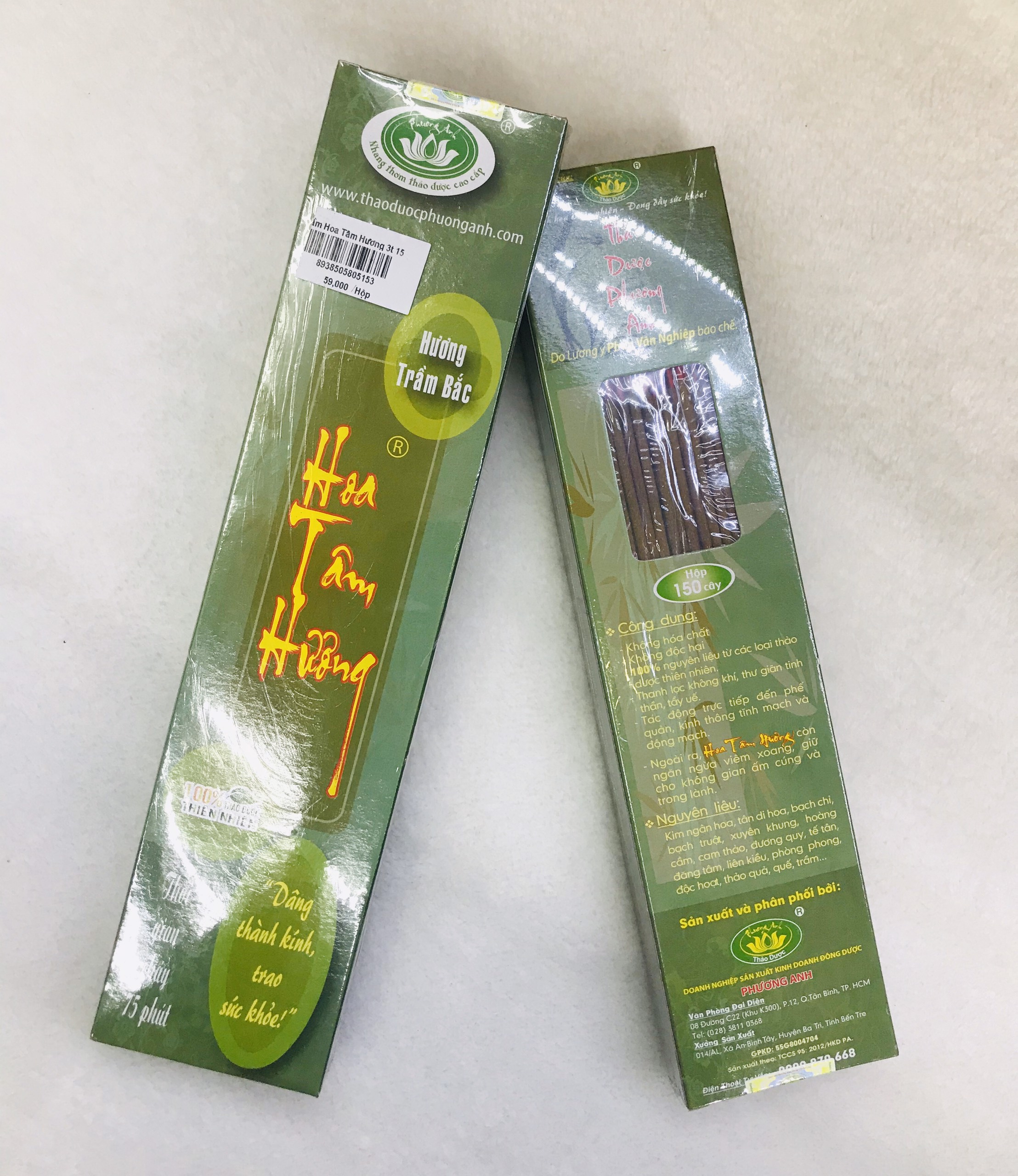 Trầm Bắc 3T Hoa Tâm Hương 150 Cây