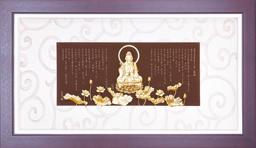 Quan Âm Liên Hoa Tâm Kinh Dát Vàng FS4882-02