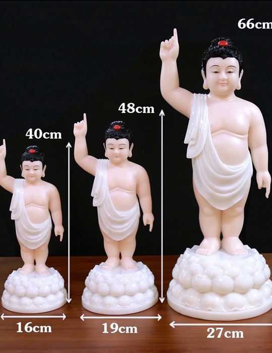 Tượng Đản Sanh đá 19in - 48cm
