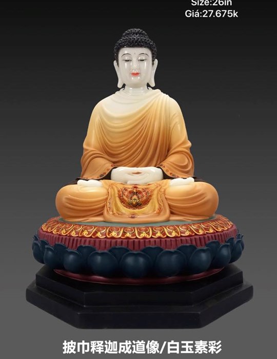 Tượng Phật Tổ màu cổ 26in