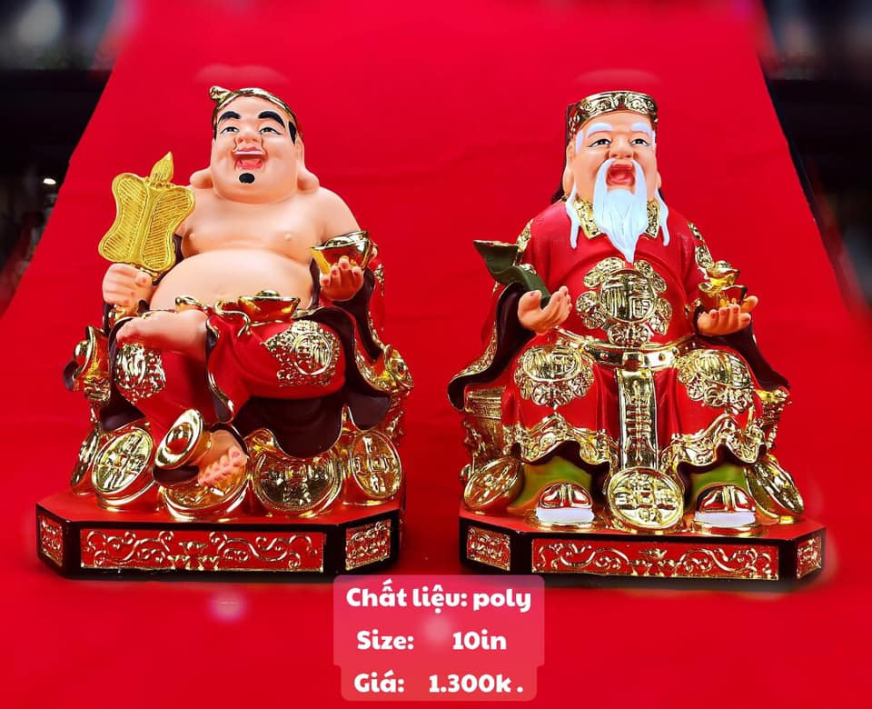 Tượng thần tài ông địa (chất liệu poly)10in