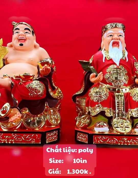 Tượng thần tài ông địa (chất liệu poly)10in