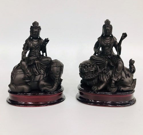 Tượng Văn Thù + Phổ Hiền QA04