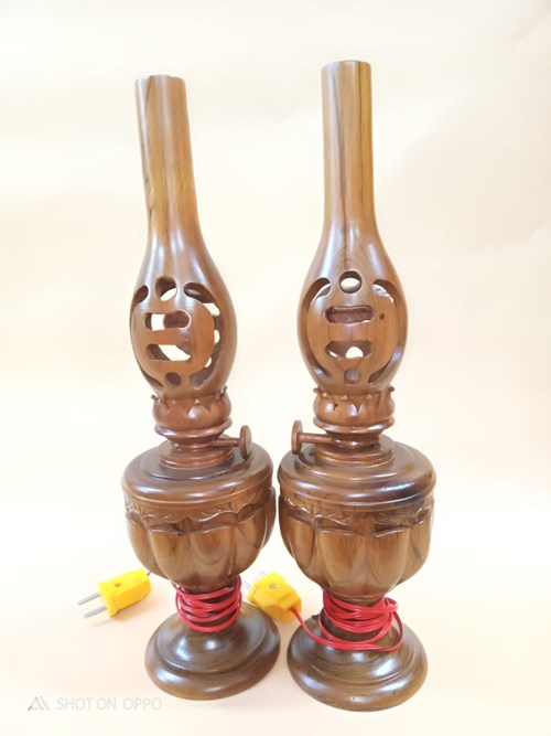 Đèn dầu gỗ gỗ 28