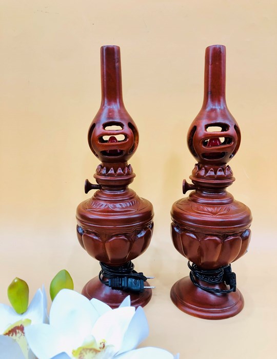 Đèn Dầu Xà Cừ 40cm