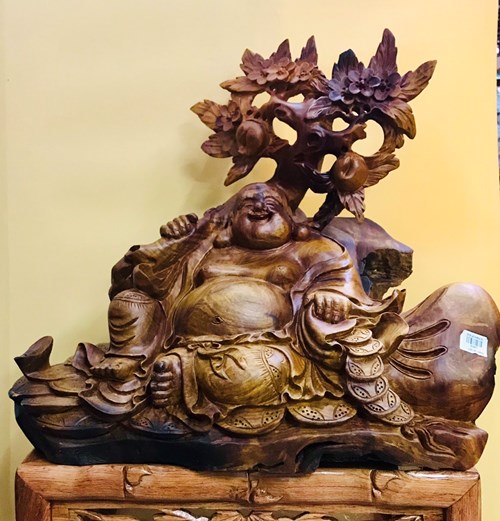 Di Lặc Gỗ Hương 35cm