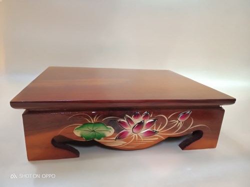 Đôn Gỗ Chữ Nhật 18x25 Bông Nổi